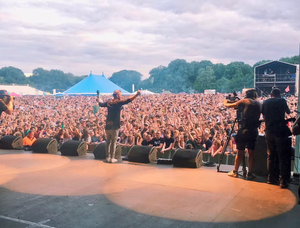 JD on festival stage